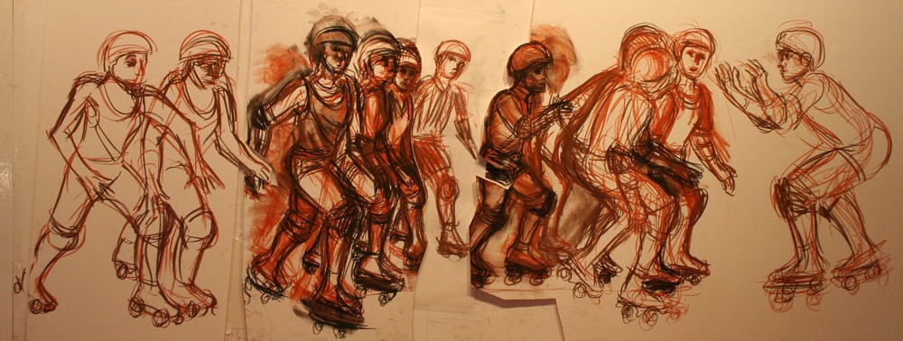 Roller Derby, drawing